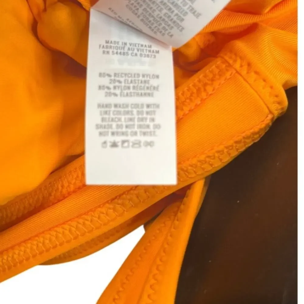 Aerie Solid Color Orange V Neck Sexy one piece swimsuit Medium - Picture 4 of 6